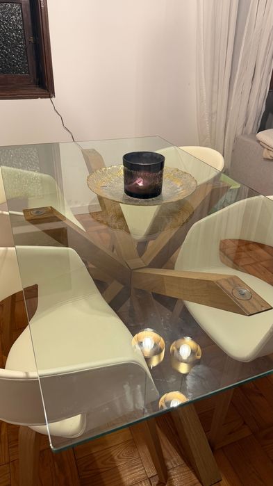 Conjunto de mesa de jantar + cadeiras