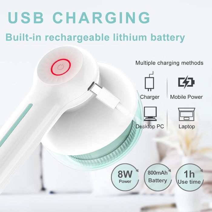 Elektryczny środek do usuwania drgań z ubrań, ładowanie przez USB
