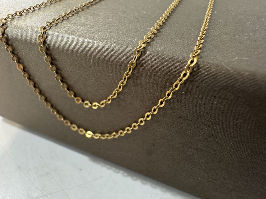 Klasyczny złoty łańcuszek „ankier”  585  52cm