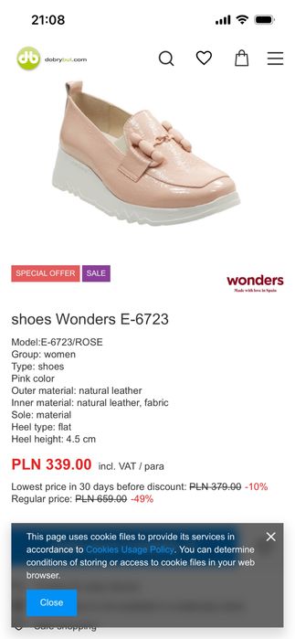 Лофери жіночі Іспанія Wanders 37