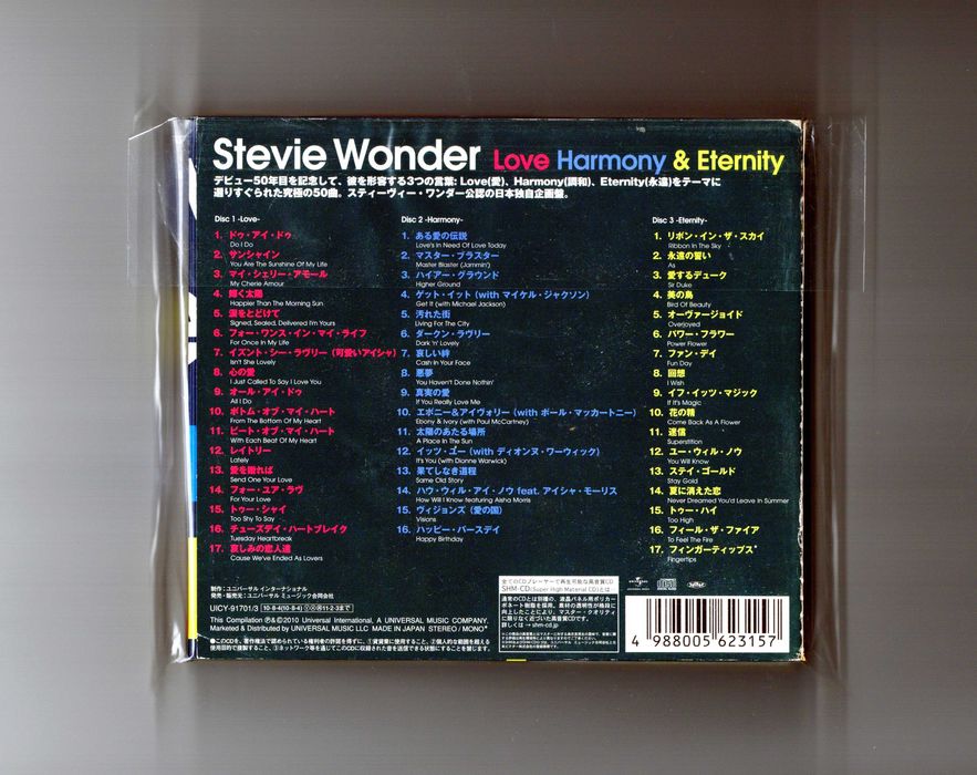 Stevie Wonder Love, Harmony & Eternity 3shm-cd Japan
