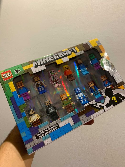 ' Figurki Ludzik Minecraft Steve Creeper Zestaw 12 szt Figurek Klocki