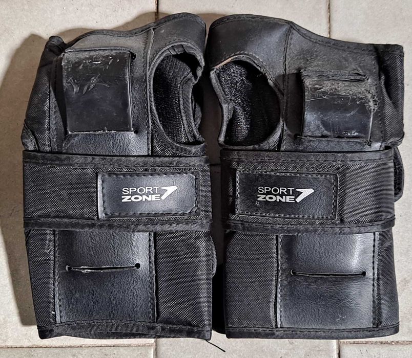 conjunto proteção joelhos cotovelos pulsos c/saco de arrumação tam. L