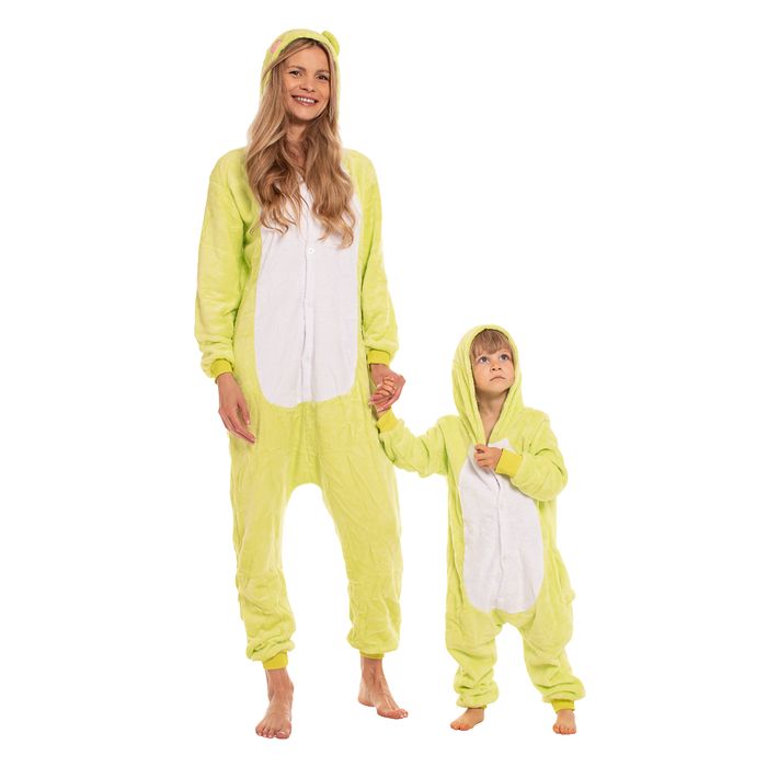 Kigurumi piżama dziecięca żaba - miękka - 125-135cm zielona