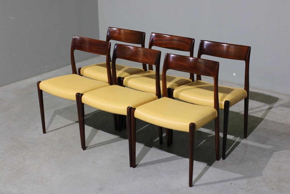 Cadeiras Niels O. Moller 77 em pau santo | Danish Design