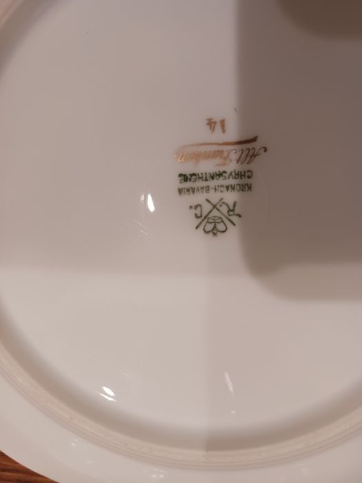 Przedwojenny Rosenthal Chryzantheme Alt Franken serwis kawowy herbata