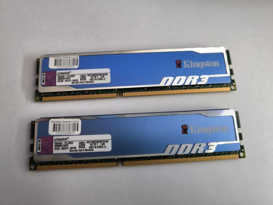 Pamięć DDR3 Kingston HyperX blu. 2*2Gb