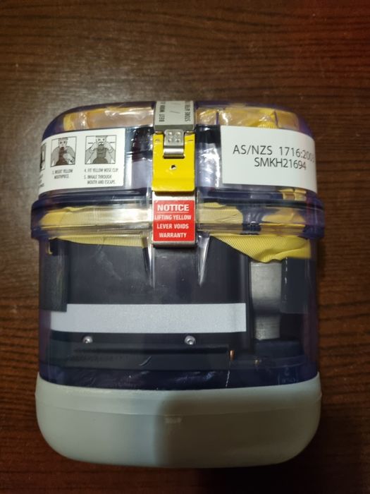 Sistema respiratório de fuga, circuito fechado