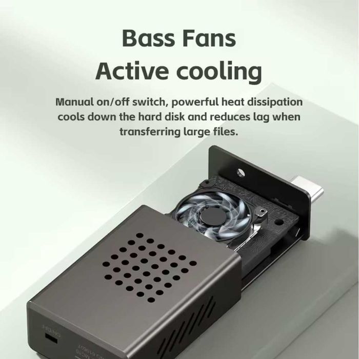 Зовнішній адаптер HAGIBIS M.2 NVMe 2230 PCIe SSD to USB 3.2 з кулером