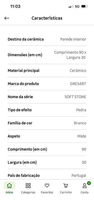 Cerâmica decorativa 4 cx Gresart 4 peças por caixa 1.08m2
