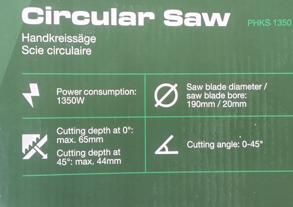 Serra circular 1350W Parkside