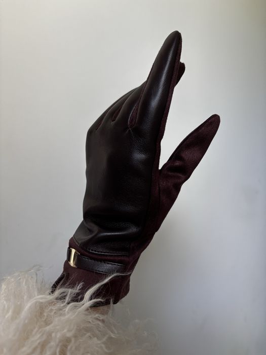 Czekoladowe brązowe rękawiczki winter fall elegancy jesień pinterest