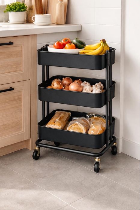 Carrinho preto metal IKEA