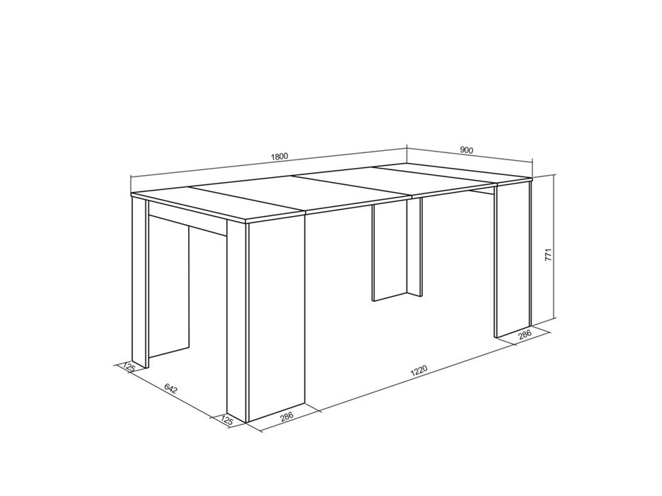 Mesa extensível 8 pessoas