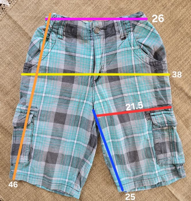 Kraciaste szorty chłopięce rozm. 146