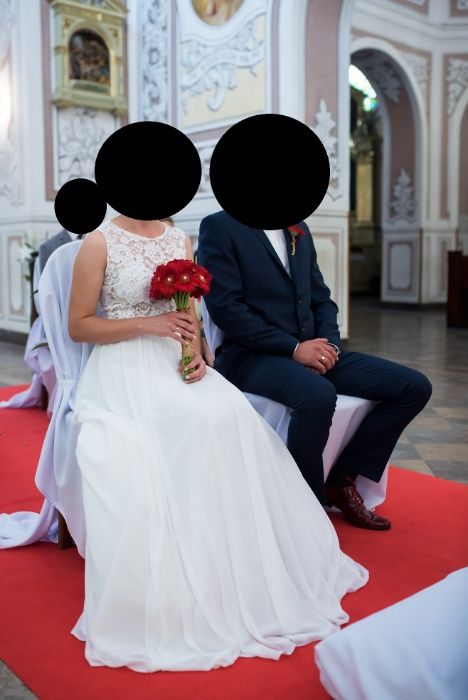 Suknia ślubna z muślinu