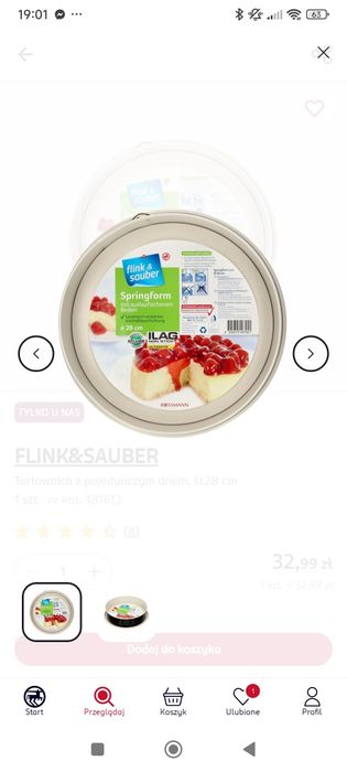 Nowa tortownica 28 cm do tortów rant glinka&sauber