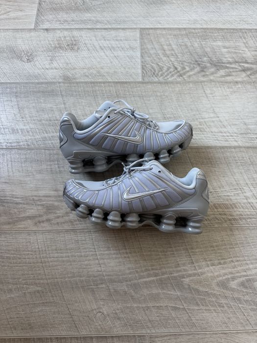 ОРИГІНАЛ Nike shox TL  pule platinum/metalic silver чоловічі кросівки найк шокс тн tn dn r2 95 90