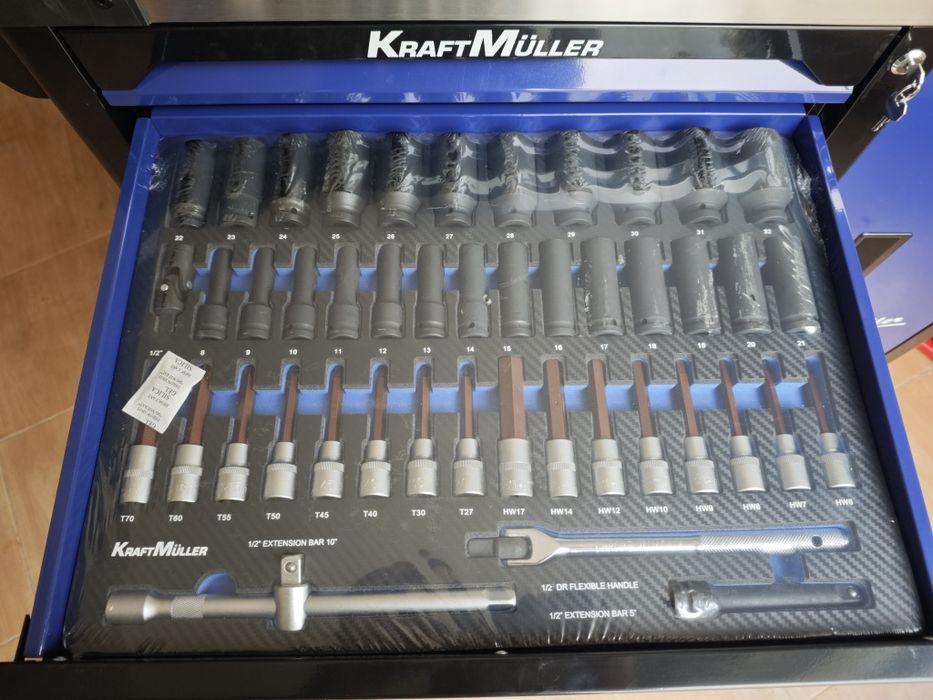 Carrinho de ferramentas Kraft Muller 7 gavetas 7 cheias XXL