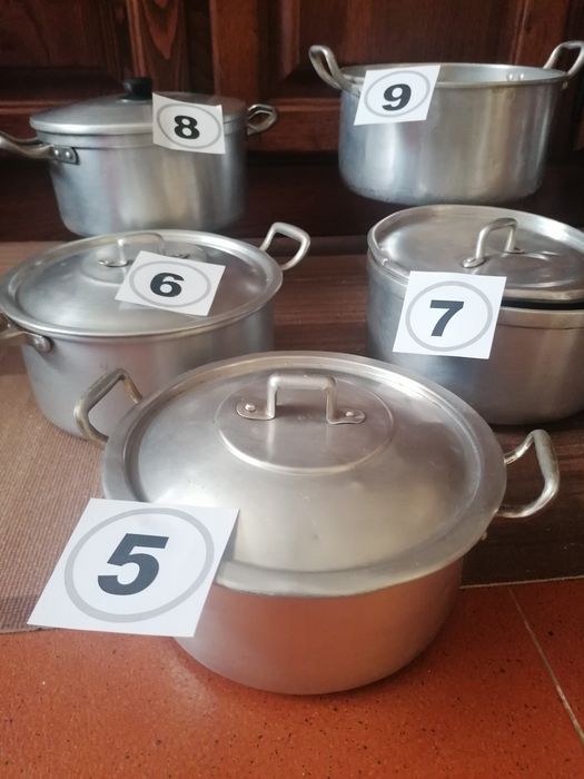 Tachos-Panelas-e outros utensílios em Alumínio - ver descrição