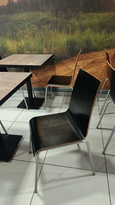 Cadeiras pretas para estabelecimento