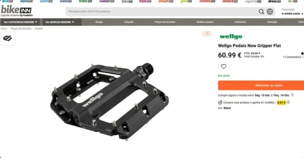 Pedais Shimano WELLGO igual a novos