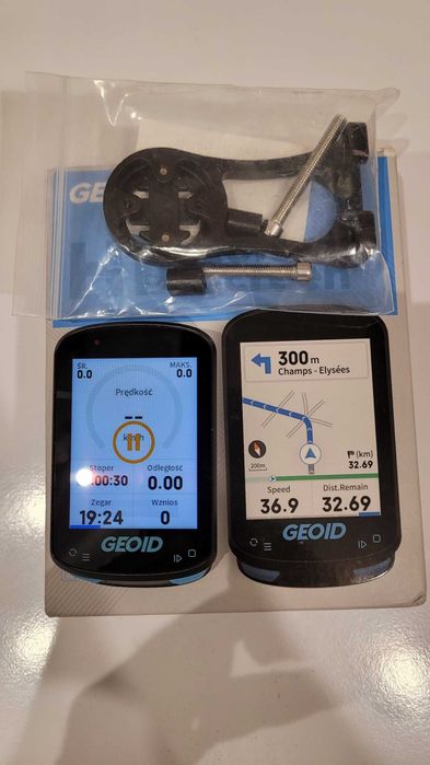 Nawigacja, licznik, komputer rowerowy GEOID CC600 Licznik ROWEROWY bezprzewodowy Magene 2.4HD KOLOR ANT+ BL Wi-Fi GPS PL + Mocowanie do mostka