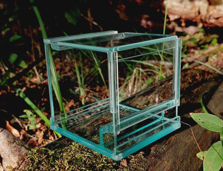 Profesjonalne terrarium 12x12x12cm szkło potrójna wentylacja EKO