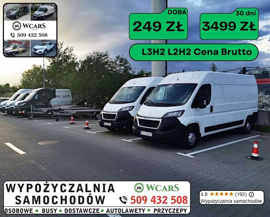 Wynajem samochodu  Busy dostawcze Wypożyczalnia busów busa bez limitu