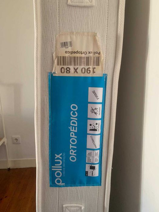 Cama Dobrável com Rodas 200cmx80cm + Colchão Incluído e Colchão Extra