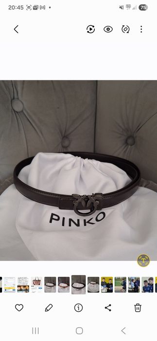 Pasek pinko ciemny brąz
