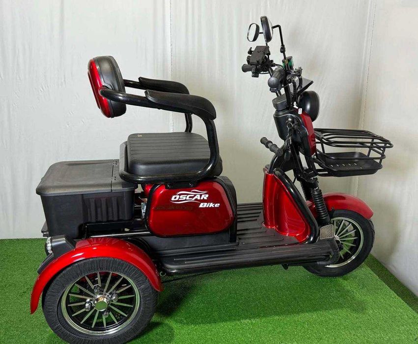 Oscar Trio2 1200W (2026) Тяговий електротрицикл 300кг Електроскутер 3 колеса