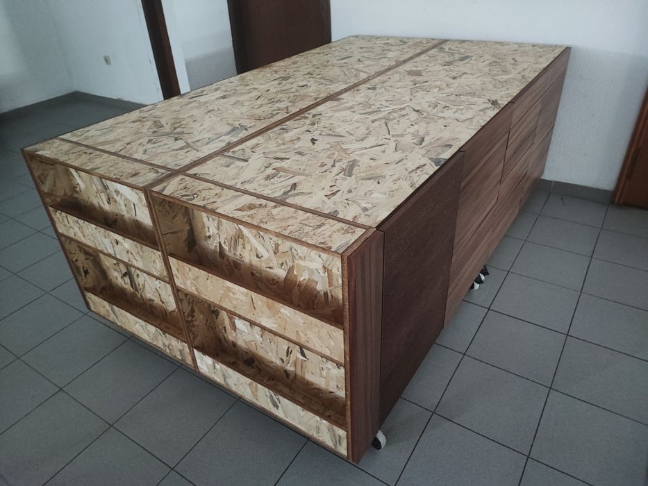 Bancada De Trabalho Pro Portas Gavetas Madeira Armazém Oficina Loja !