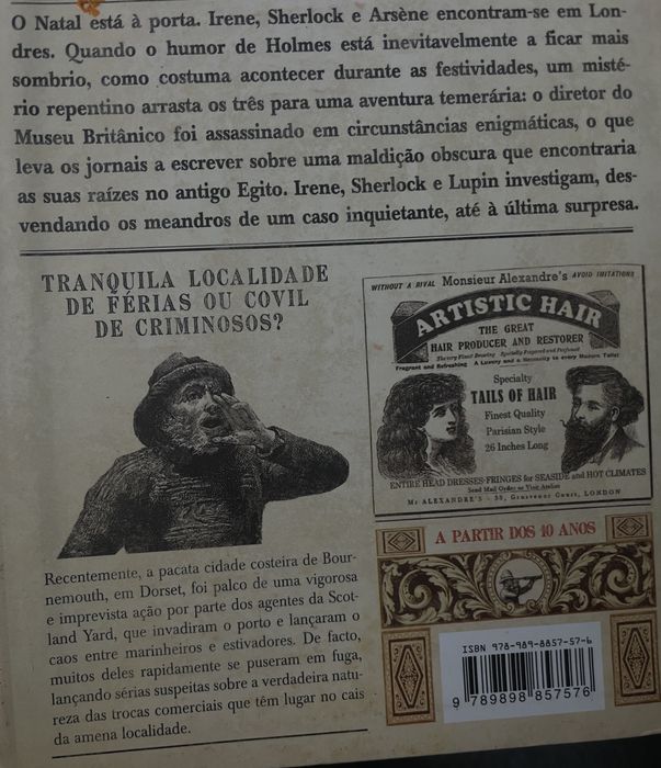 Livro de Irene Adler “ Sherlock Lupin e Eu, A Esfinge de Hyde Park”