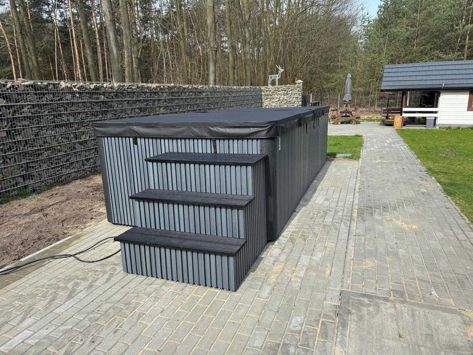 Basen wolnostojący KLEOPATRA pompa ciepła przeciwprąd 480 x225x 120