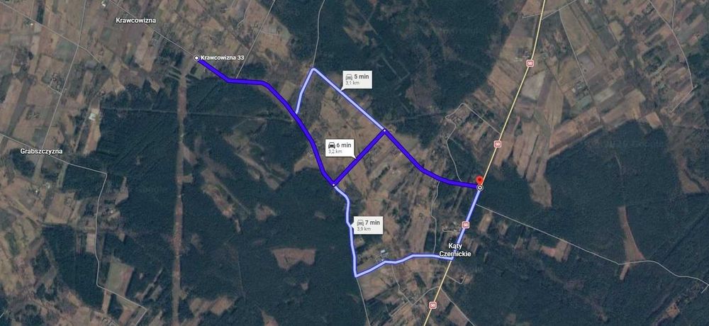Działka 5400 m² Krawcowizna - Widok 3