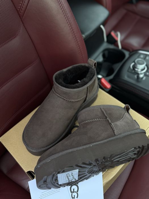Угг уггі коричневі угг міні платформ ugg mini platform валянки зимние