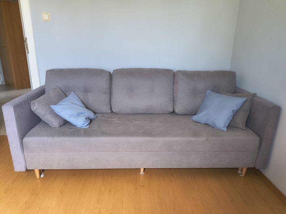 Sofa rozkładana - szara