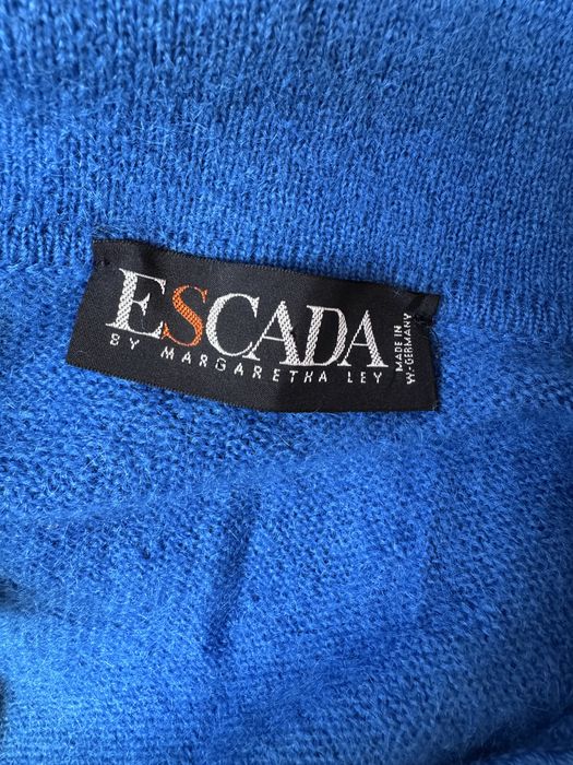 Escada Margaretha Ley moher wełna kobaltowy 36