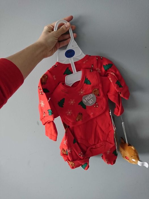 Nowy świąteczny zestaw komplet niemowlęcy prezent dla dziecka 56