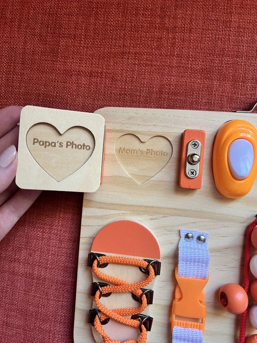 Quadro sensorial de madeira