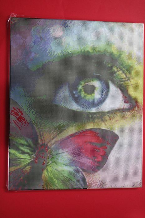 Haft diamentowy 40x50 obraz na ramie oko