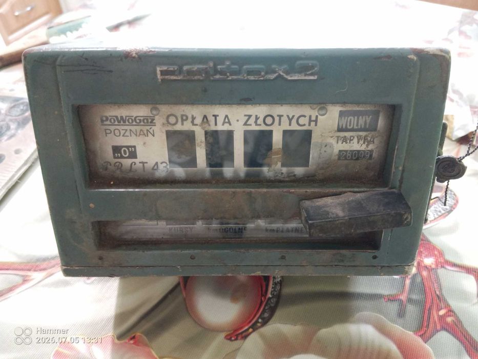 Taksometr Poltax 21 - PoWoGaz Poznań. PRL.