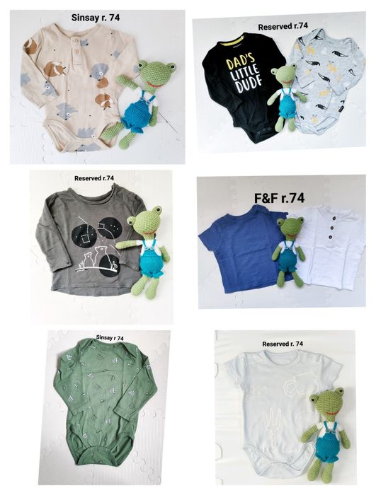 Paka ubranek r 74, 40 szt, Coccodrillo, Smyk. Stan idealny