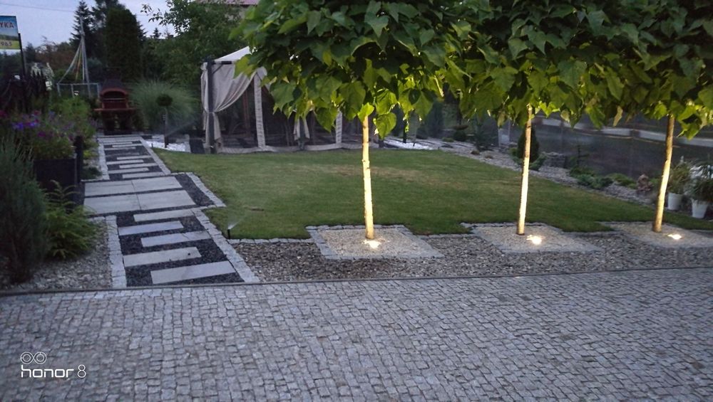 Uslugi ogrodnicze, trawa z rolki, nawodnienie, roboty koszące.