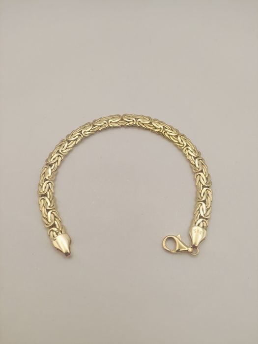 Złota Bransoletka Królewska Płaska Pr.585 14K 19cm