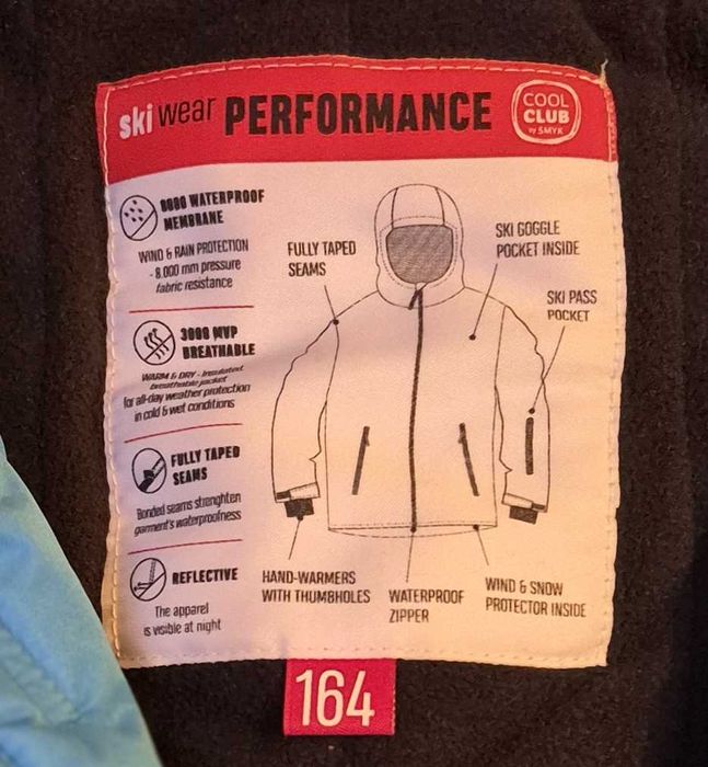 Nowa kurtka narciarska Cool Club (Smyk) 164, membrana 8000