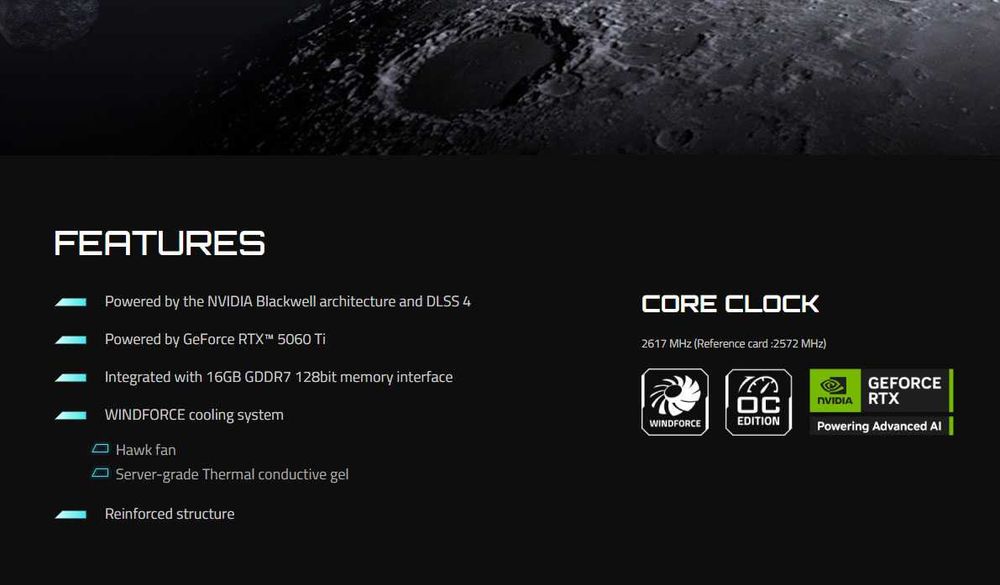 GIGABYTE RTX 5060 Ti 16GB EAGLE OC Edition – Like New – With Warranty64752391068803121