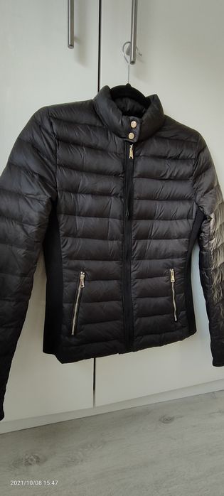 Zara woman 36 s super puchowa puch czarna taliowana