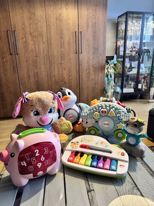 Zestaw 6 zabawek fisher price Linkimals szczeniaczek świnka skarbonka